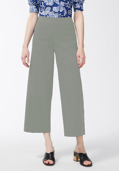 Grey Green Women's Workwise High Rise Slacks Wide Trouser Pant Trousers Wideleg