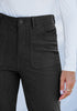 Black  Women's High Quality Corduroy Pants High Waist Winter Flared Pants Carry Pockets