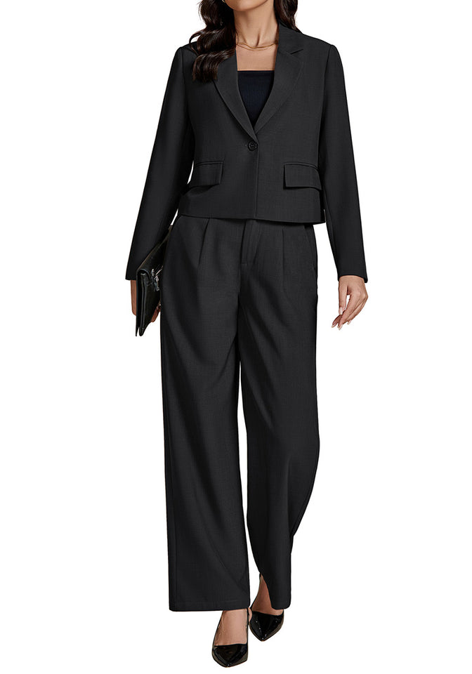 lauren ralph lauren cocktail dress Black 2 Piece Double Breasted Business Casual Men's Suit Groom Wedding Banquet Dress Black / 50R main image 1