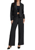 Black Women Business Casual Outfit Button Front Long Sleeve