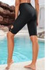 Black for Women's Legging Swim Pant Mid Waist Modest Mega Stretch