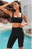 Black for Women's Legging Swim Pant Mid Waist Modest Mega Stretch