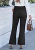 Black  Women's High Quality Corduroy Pants High Waist Winter Flared Pants Carry Pockets