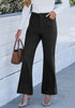 Black  Women's High Quality Corduroy Pants High Waist Winter Flared Pants Carry Pockets