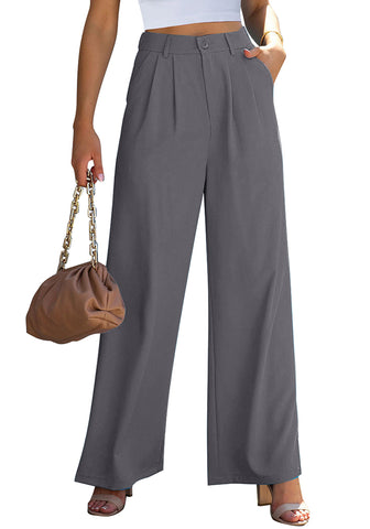 Dusty Bule Women's Stretch Business Casual High Waisted Work Office Wi –  Lookbook Store