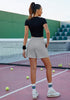 Knit For Women's Athletic Loose Elastic Waistband Drawstring Lounge Heather Gray Shorts