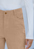 Pale Khaki - Women's High Waist Straight Leg Corduroy Pants with Comfort Stretch Waistband Vintage Casual Fall Winter