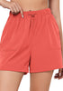 Deep Sea Coral for Women's Comfy Drawstring Dri-Fit Elastic Waist Shorts Lounge Sports Wear