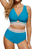 Hawaiian Ocean Women's 2 Piece Adjustable Strap Bikini Cami Split Swimsuit Tankini Set