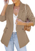Dark Khaki Blazer Jackets for Women Business Casual Outfits Work Office Blazers Lightweight Dressy Suits with Pocket