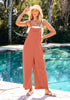 Coral Women's Casual Cotton Sleeveless Jumpsuit Adjustable Strap One-Piece Overalls
