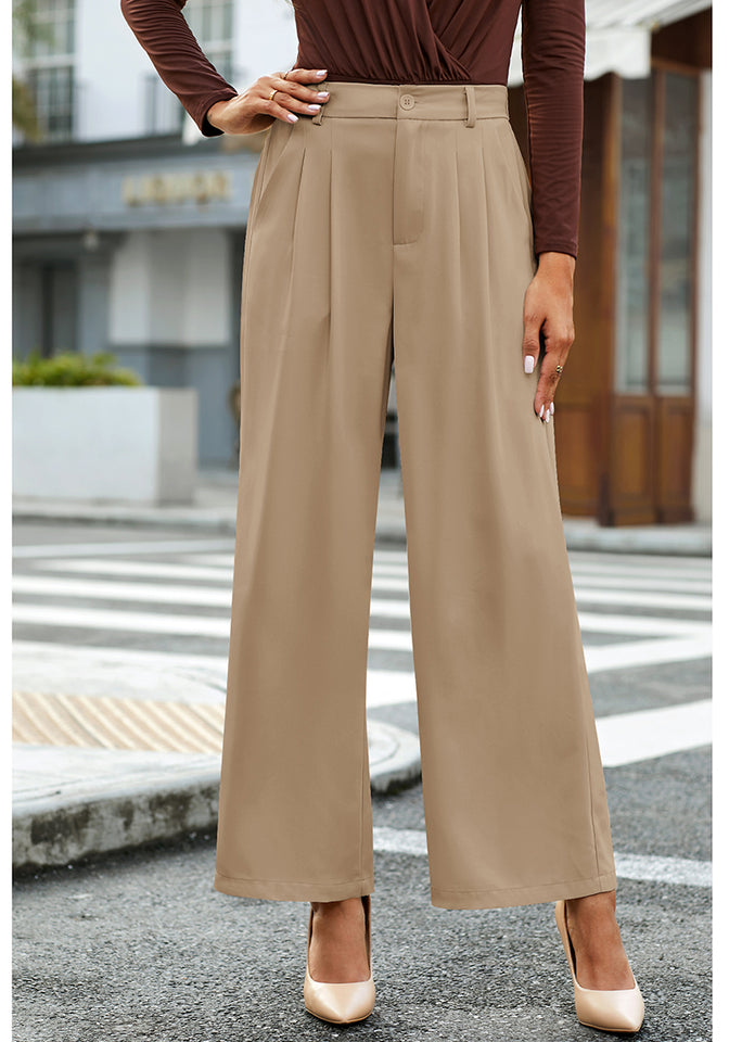 NECHOLOGY Womens Pants Petite on Dress Pants for Women Business Casual Wide  Leg Pants For Women High Women Pants Casual High Waist Khaki Medium