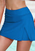 Mykonos Blue Women's High Waisted Bikini Bottoms Side Split Swim Skirts One Piece Bathing Suits Skirts