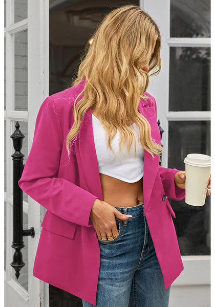 Magenta Blazer Jackets for Women Business Casual Outfits Work Office Blazers Lightweight Dressy Suits with Pocket