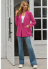Magenta Blazer Jackets for Women Business Casual Outfits Work Office Blazers Lightweight Dressy Suits with Pocket