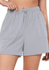 Light Gray for Women's Comfy Drawstring Dri-Fit Elastic Waist Shorts Lounge Sports Wear