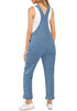 Gray Blue Womens Overalls Corduroy Bib Adjustable Straps Fashion Jumpsuit Overall for Women with Pocket