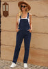 Navy Blue Womens Overalls Corduroy Bib Adjustable Straps Fashion Jumpsuit Overall for Women with Pocket