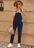 Navy Blue Womens Overalls Corduroy Bib Adjustable Straps Fashion Jumpsuit Overall for Women with Pocket