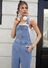 Blue Mist Women's Casual Stretch Denim Bib Overalls Pants Pocketed Jeans Jumpsuits