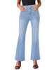 Breeze Blue Women's Bell Bottom Casual Denim Flare High Waisted Jean Stretch Clothing