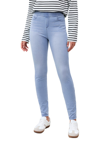 Seaside Blue Washed Women's Stretch Slim Jeans High Waist Versatile Fashion Jeans Trousers Jeans