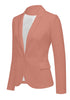 Womens Notched Lapel Pockets Button Work Office Blazer Jacket Suit