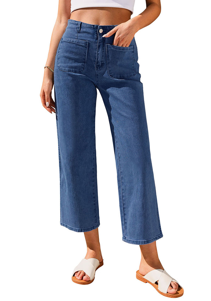 Casual Drawstring Blue Denim Wide Leg Pants Woman Oversize Demin Pants  Loose Demin Jeans Oversize Jeans at  Women's Jeans store