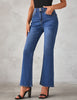 Classic Blue Women's Bell Bottom Casual Denim Flare High Waisted Jean Stretch Clothing