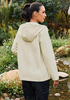 LookbookStore Women's Beige Waterproof Lightweight Rain Jacket, Adjustable Hood Windbreaker Rain Coat for Hiking & Travel