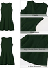 LookbookStore Women's Dark Green Elegant Classy Summer Dresses 2026 Spring A Line Business Casual Work Graduation Cocktail Short Dress
