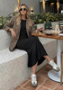 LookbookStore Women Black Summer Casual Long Dress, Twist Front Side Slit Short Sleeve Comfy T-Shirt Dress 2026 Beach Vacation