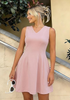 LookbookStore Women's Blush Rose Elegant Classy Summer Dresses 2026 Spring A Line Business Casual Work Graduation Cocktail Short Dress