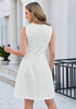 LookbookStore Women's Cream White Elegant Classy Summer Dresses 2026 Spring A Line Business Casual Work Graduation Cocktail Short Dress