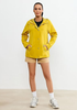 LookbookStore Women's Gold Yellow Waterproof Lightweight Rain Jacket, Adjustable Hood Windbreaker Rain Coat for Hiking & Travel