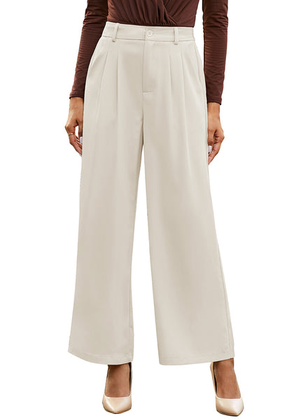 Petite Vanilla Ice High Waisted Wide Leg Pants for Women Business Casual Flowy Trouser