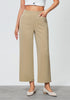 Khaki Women's Workwise High Rise Slacks Wide Trouser Pant Trousers Wideleg