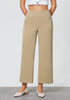 Khaki Women's Workwise High Rise Slacks Wide Trouser Pant Trousers Wideleg