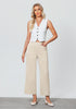 Beige Women's Workwise High Rise Slacks Wide Trouser Pant Trousers Wideleg