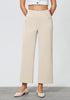 Beige Women's Workwise High Rise Slacks Wide Trouser Pant Trousers Wideleg