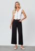 Black Women's Workwise High Rise Slacks Wide Trouser Pant Trousers Wideleg