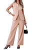 Cameo Rose Women's Sleeveless Wide Leg Vest Blazer Pant Set