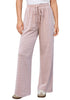 Rose Stripe Women's High Waisted Wide Leg Striped Trousers Baggy Breathable Drawstring Full Length Loose Pants