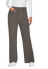 Gray Fashionable High Waisted Wide Leg Trousers for Women Elastic Waist Loose Fit Corduroy Pants