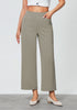 Grey Green Women's Workwise High Rise Slacks Wide Trouser Pant Trousers Wideleg