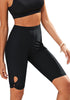 Black for Women's Legging Swim Pant Mid Waist Modest Mega Stretch