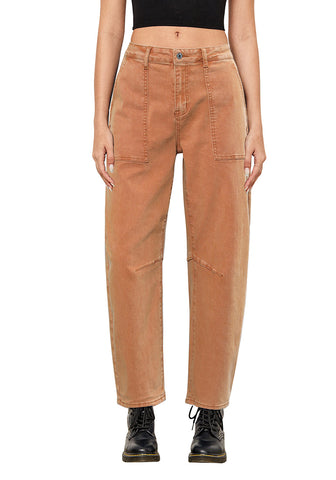 Caramel for Women's All Season Baggy Denim High-Waist Jean Ankle Length Barrel Classic Pants