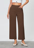 Brown Women's Workwise High Rise Slacks Wide Trouser Pant Trousers Wideleg