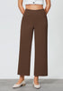 Brown Women's Workwise High Rise Slacks Wide Trouser Pant Trousers Wideleg