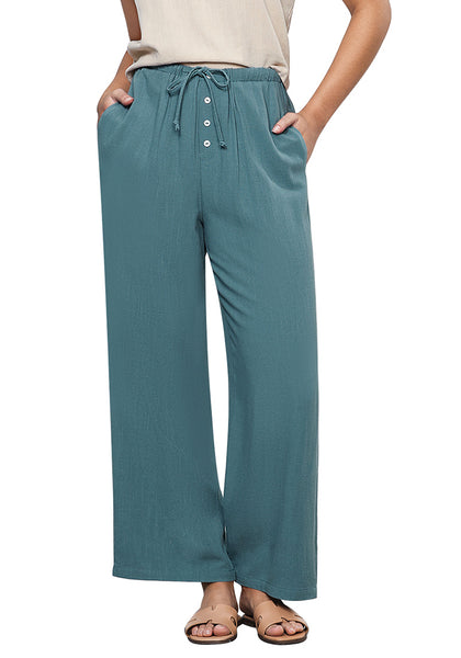 Lake Lightweight Casual Quick Dry Breathable Comfy Wide Leg Pant Elastic Waist